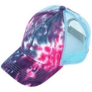 C.C Tie Dye Pony Trucker Cap with Mesh Fabric